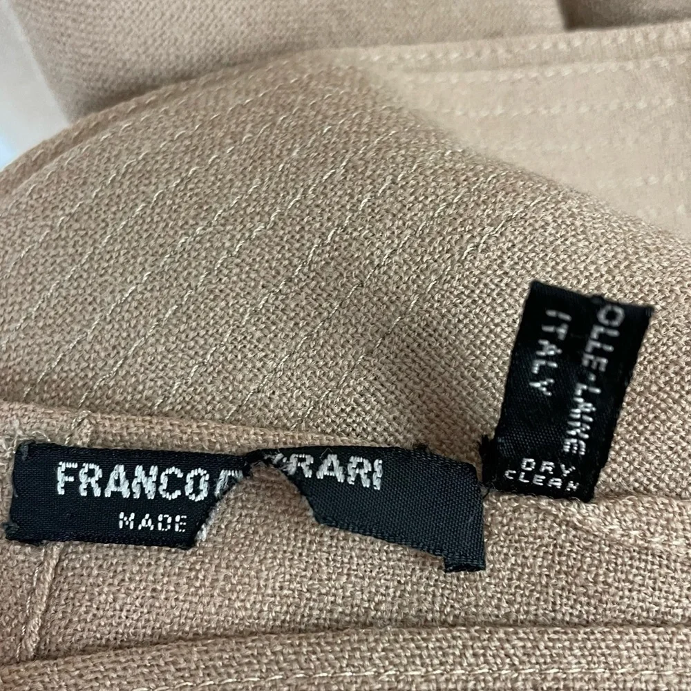 Franco Ferrari Beige Wool Scarf Italy